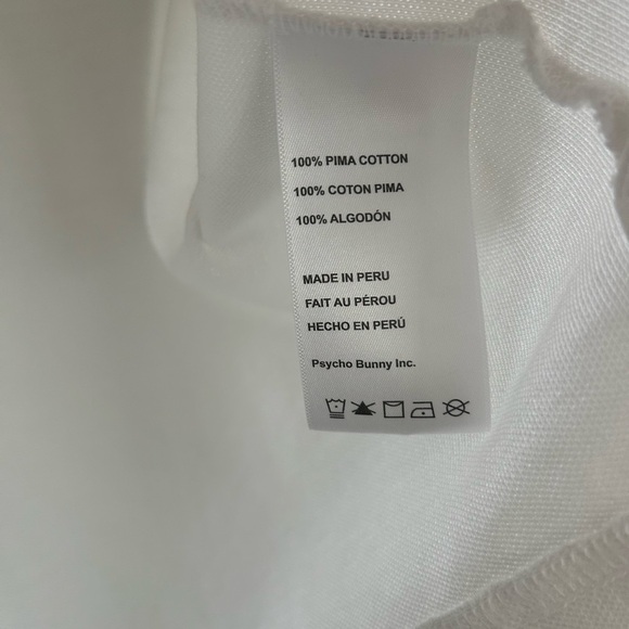 Psycho Bunny Classic White Polo for Kids - Picture 3 of 7